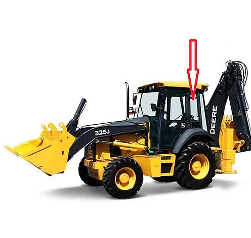 Экскаватор-погрузчик John Deere  315 SК, 325K, 325J, 315 SК, 325 SК - Стекло кузовное левое открываемое (закаленное)