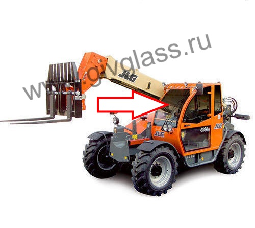 Телескопический погрузчик JLG 3508 PS/ 3509 PS/ 3512 PS/ 3513 PS/ 4008 PS/ 4009 PS - Стекло лобовое (триплекс), размер 790 мм * 1360 мм