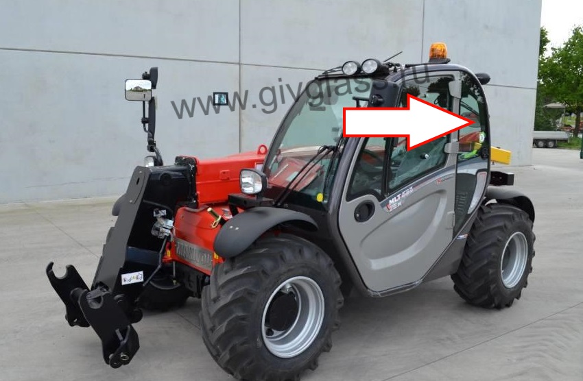 Погрузчик MANITOU MLT 625-75H - Стекло кузовное заднее правое/левое (закаленное),размер 1205 мм * 415 мм, №748124, цена за шт.

​