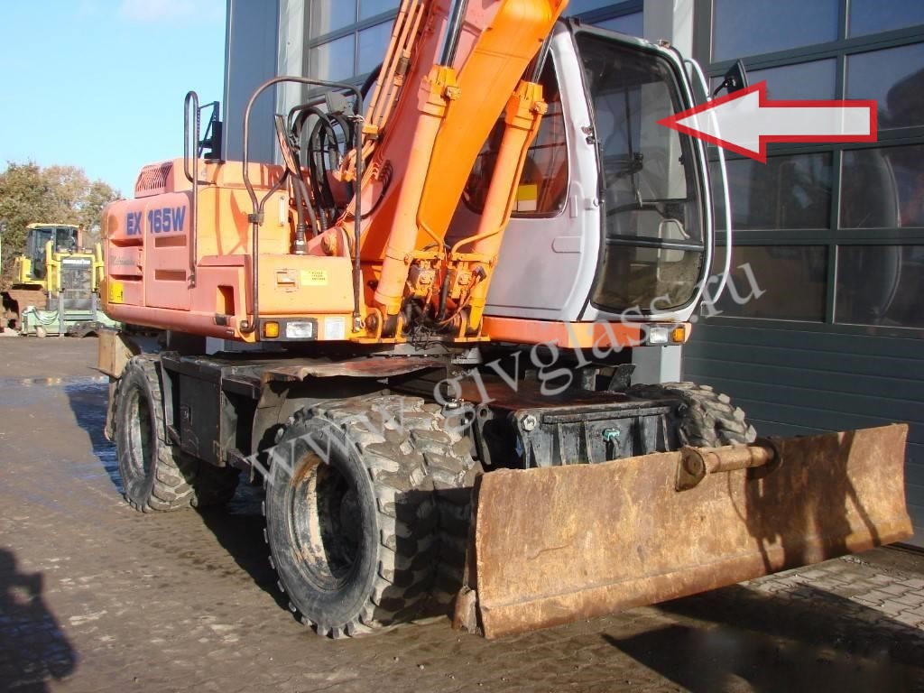  Экскаватор гусеничный Fiat Hitachi ex 165/255/355 5 серии - Стекло лобовое верхнее (триплекс)