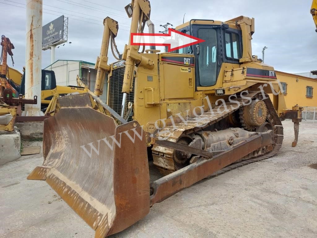 Бульдозер Caterpillar D7R - Стекло дверное левое в резинку (закаленное) 
Номер в каталоге 125-8254