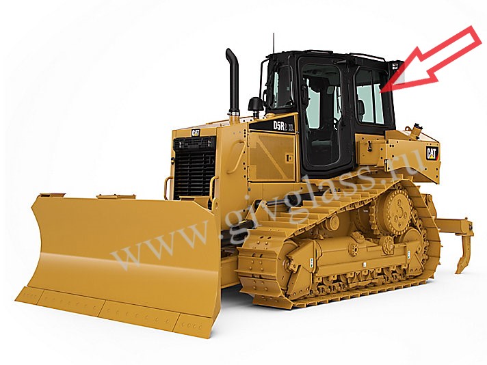 Бульдозер Caterpillar D5R 2XL 2019 года - Стекло форточки левое/правое (ближе к лобовому) (закаленное) цена за шт.