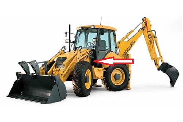 Экскаватор-погрузчик New Holland LB 115 |B 110B |B 100B |B 90B |B 115B - Стекло лобовое нижнее левое (закалённое)