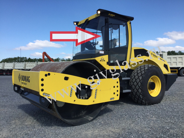 Грунтовый каток Bomag 213 D-5/ Bomag 216 D-5/ Bomag 219 D-5 - Стекло лобовое левое