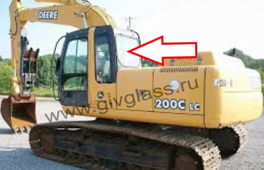 Гусеничный экскаватор John Deere LC 200 / LC 240 / LC 260 / LC 300 / LC 330 / LC 360 - Стекло заднее (триплекс)