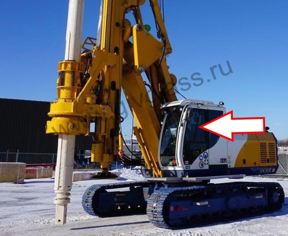 Буровая установка BAUER BG-15, BG-20, BG-24, BG-30, ВG-36 - Стекло дверное верхнее