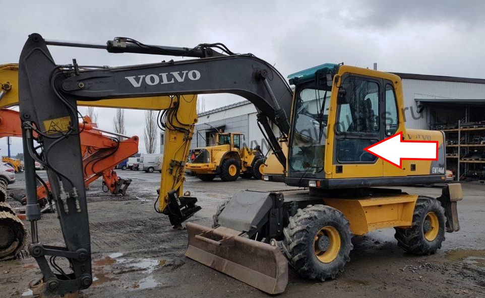 Экскаватор Volvo EW 140 b |145 b |160 b |180 b |EC 180 Blc | 210 Blc | 240 Blc | 290 Blc | 460 Blc 2003 - Cтекло дверное нижнее левое
