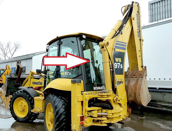 Экскаватор-погрузчик Komatsu WB93R-5/WB97R-5/WB93S-5/WB97S-5 2006 - Стекло кузовное заднее (закалённое).
Номер в каталоге 42N-54-15220