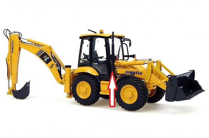Экскаватор-погрузчик Komatsu WB93R-5/WB97R-5/WB93S-5/WB97S-5 2006 - Стекло лобовое нижнее правое (закалённое).
Номер в каталоге 42N-54-13320