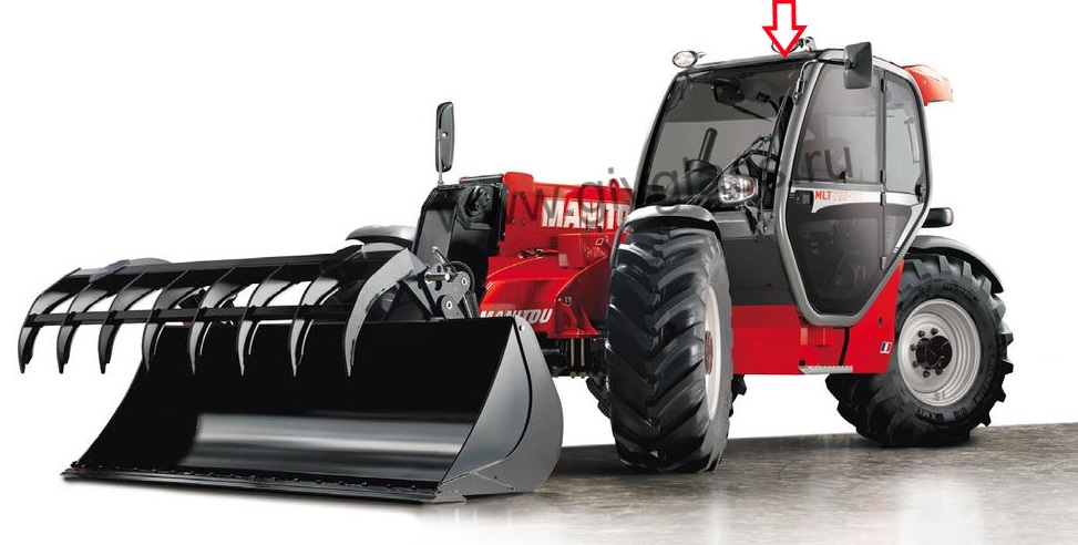 Телескопический-погрузчик MANITOU MLTX 735 LSV - Стекло люка (закаленное ) 