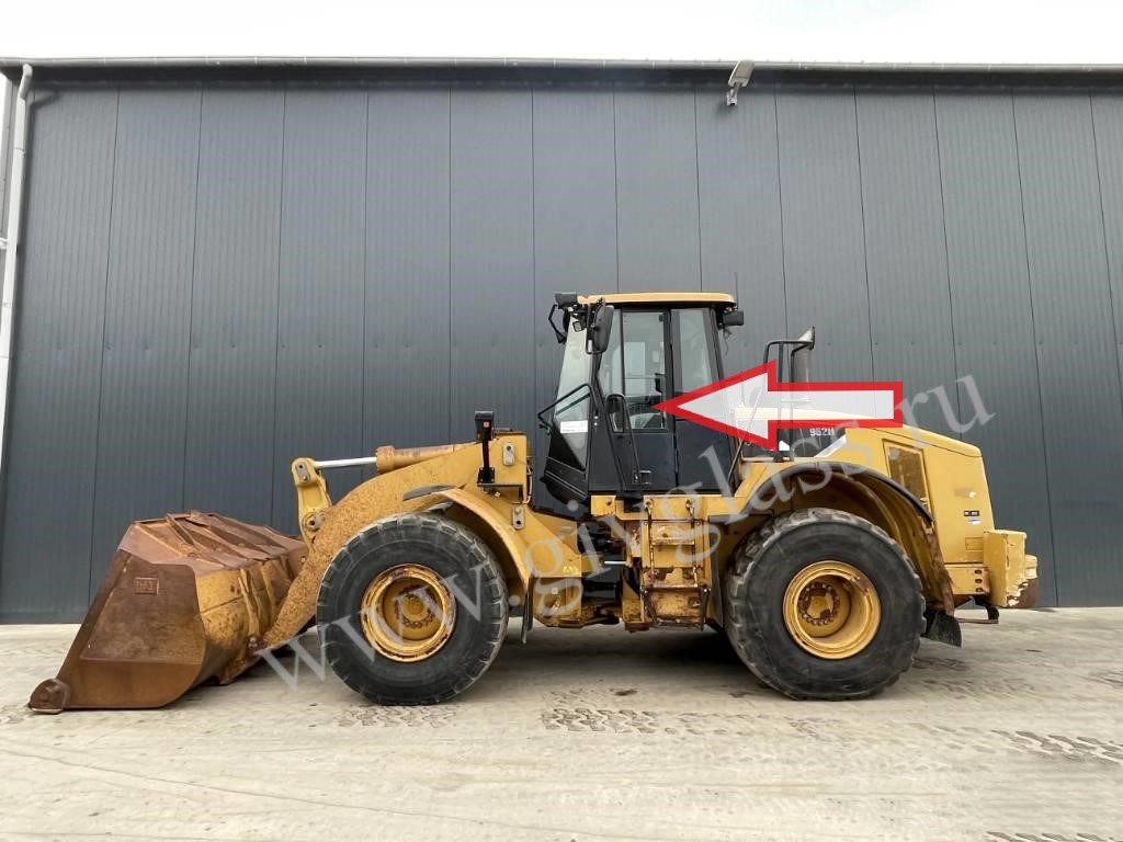 Фронтальный погрузчик Caterpillar 950/962/963/966/972 - Стекло дверное левое/правое верхнее неподвижная форточка (закаленное)