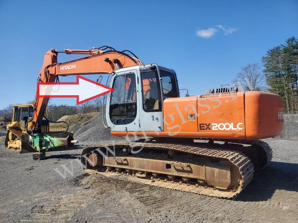 Экскаватор гусеничный Hitachi EX100/120/200/300 5 серии - Стекло дверное верхнее (подвижная форточка ближе в лобовому стеклу) (закаленное)
Номер в каталоге 4398017
