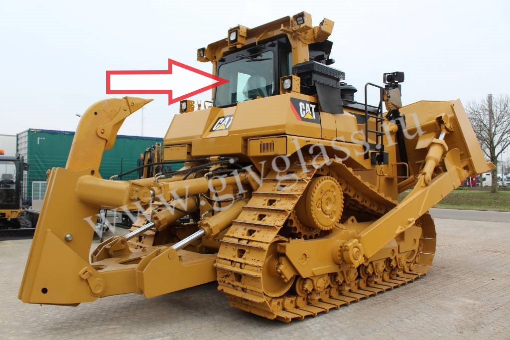 Бульдозер Caterpillar D9R/D10R/D11R - Стекло заднее (закаленное)