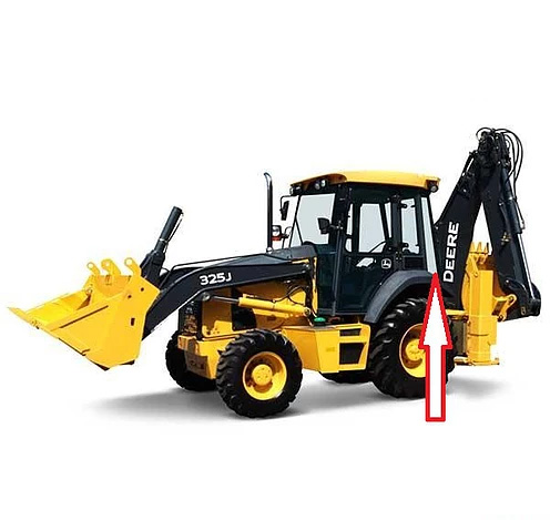 Экскаватор-погрузчик John Deere  315 SК, 325K, 325J, 315 SК, 325 SК - Стекло заднее кузовное левое под вклейку (закаленное)