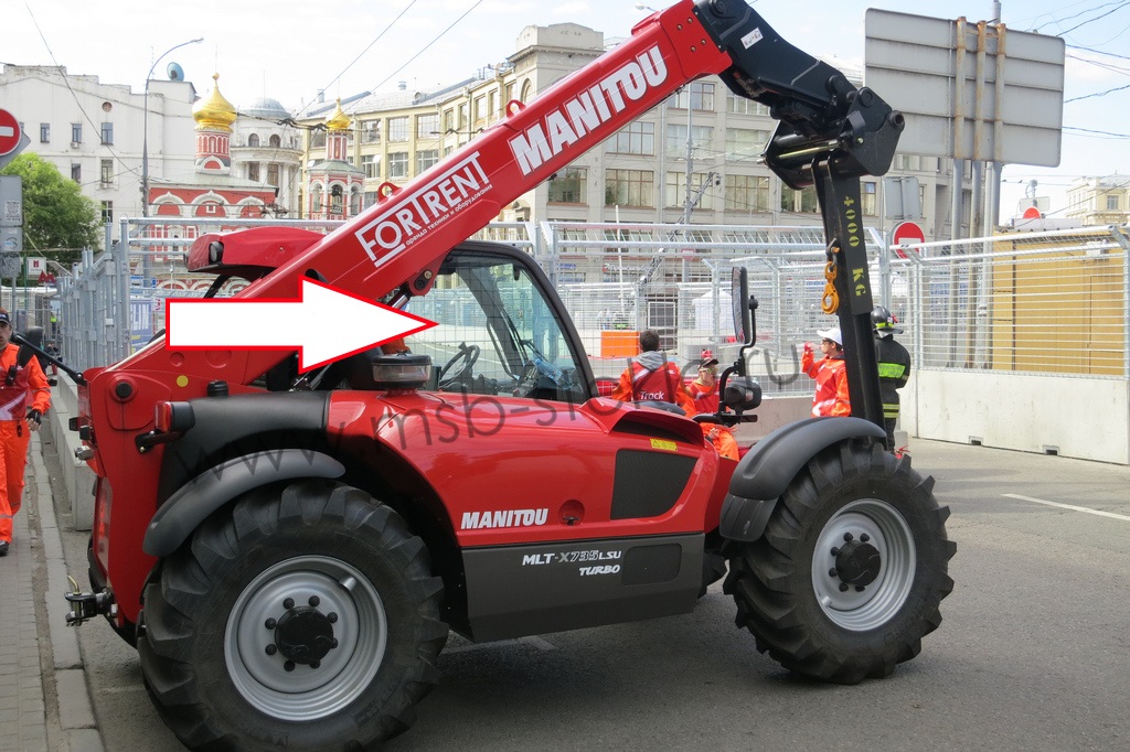 Телескопический-погрузчик MANITOU MLTX 735 LSV -  Стекло кузовное правое возле стрелы (закаленное) 