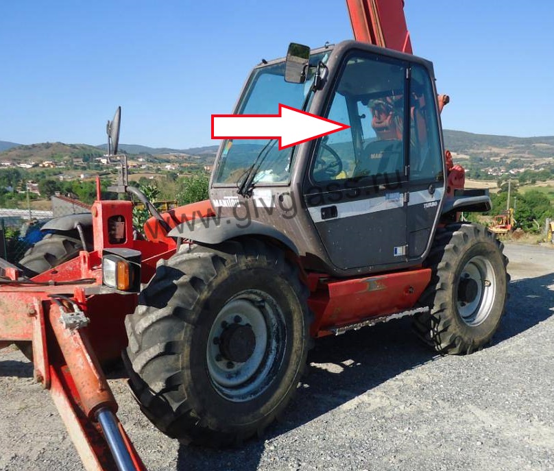 Телескопический-погрузчик MANITOU MT 1340 Sl / 1740 SL Turbo  - Cтекло дверное левое верхнее (закаленное) 