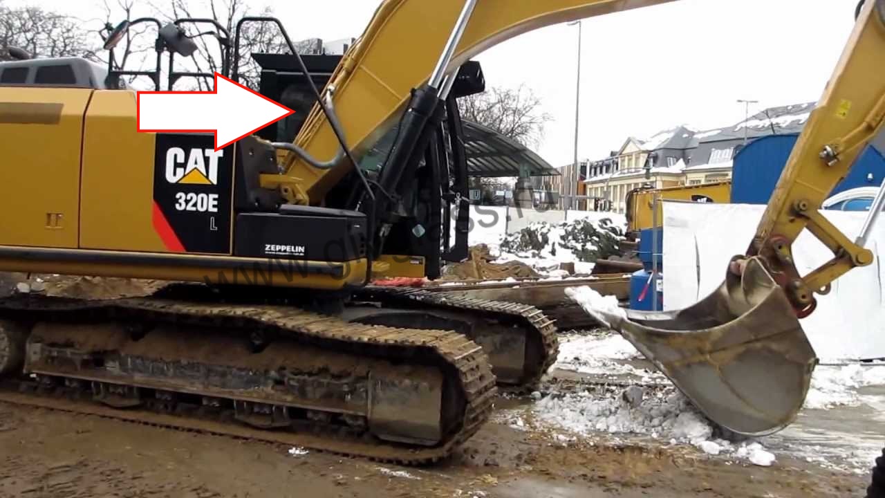Экскаватор гусеничный Caterpillar 320 DL /324 DL / 325 DL / 329 DL /336 DL / 320 EL / 324 EL / 325 EL / 329 EL / 336 EL - Стекло кузовное правое возле стрелы (закаленное) (редкая кабина )