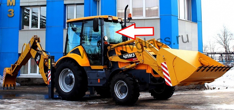 Экскаватор-погрузчик ЧЛМЗ 310.1  - Стекло лобовое верхнее (триплекс),

размер 1212 мм * 905 мм, № 310-67.03.011, светло-зеленое