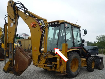 Экскаватор-погрузчик Caterpillar 428 D 97/432 D 97 - Стекло заднее нижнее (закаленное)