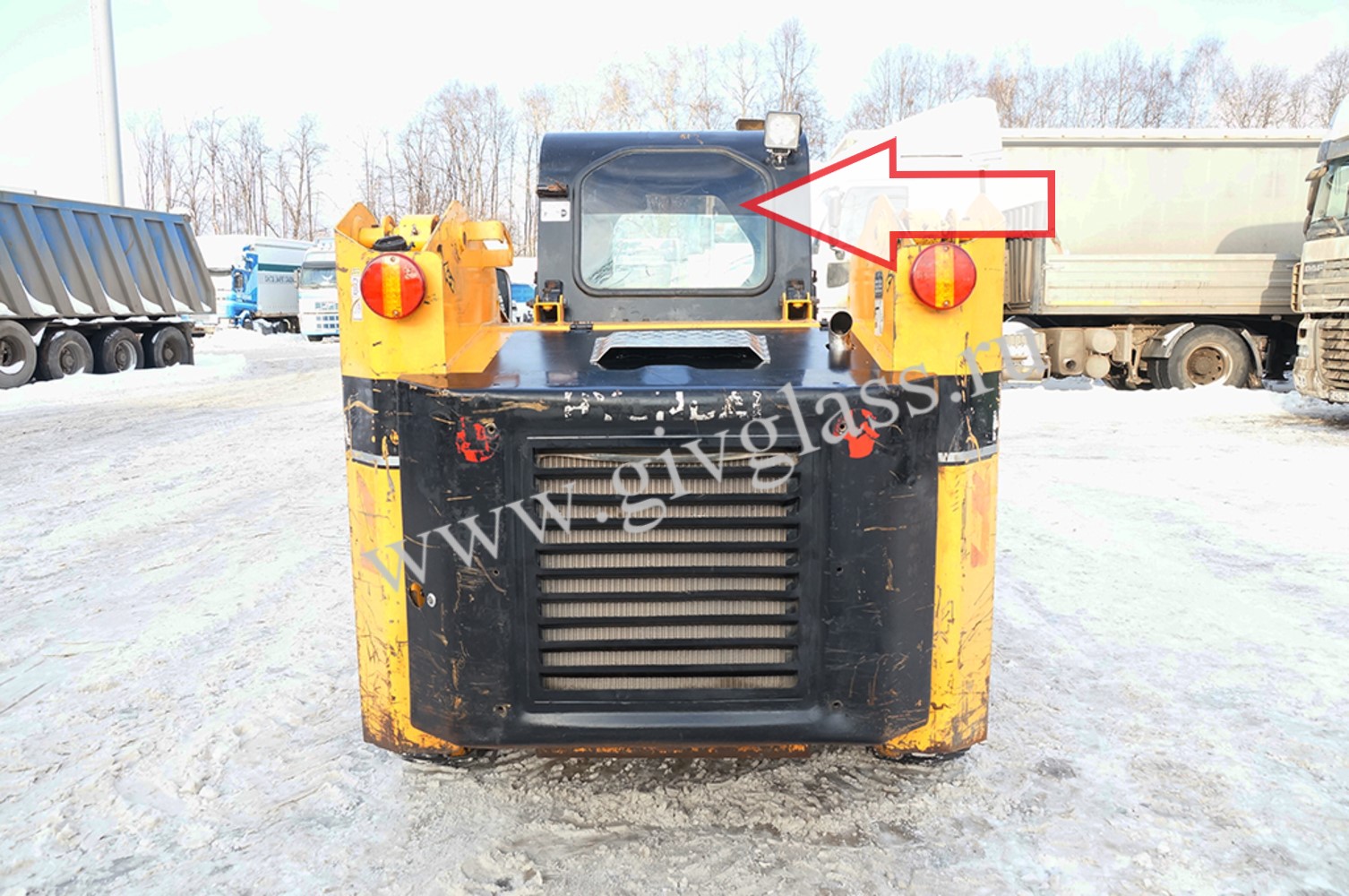 Hyundai HSL 650-7a/850-7a - Стекло заднее (закаленное)