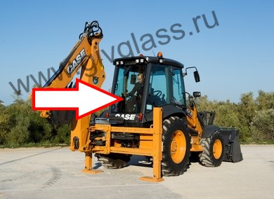 Экскаватор-погрузчик CASE 580 ST - Стекло заднее (закаленное)