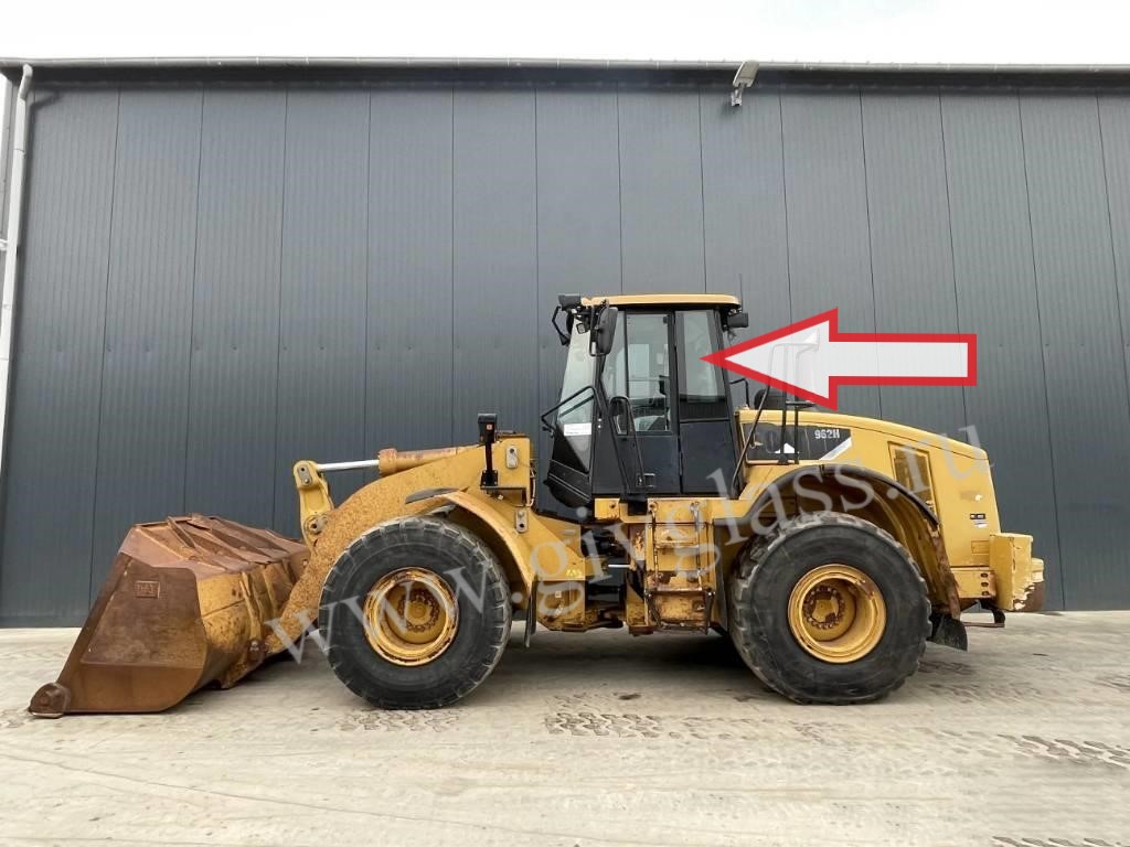 Фронтальный погрузчик Caterpillar 950/962/963/966/972 - Стекло кузовное левое (закаленное)