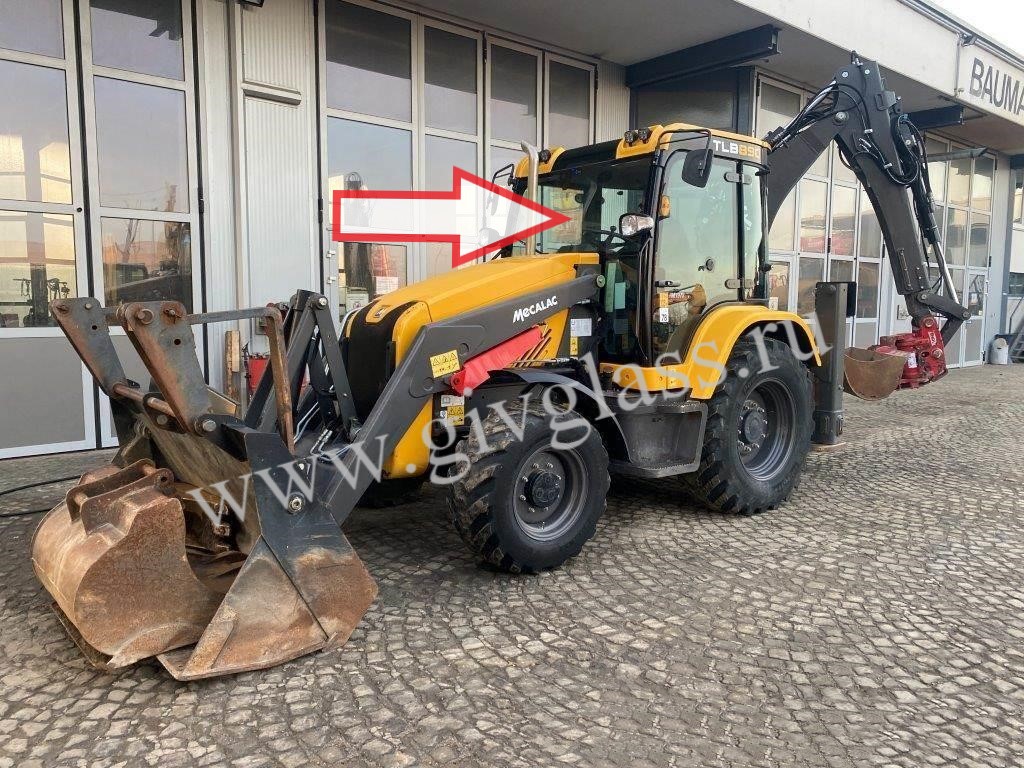 Экскаватор-погрузчик Mecalac TLB870/TLB890/TLB990 - Стекло лобовое верхнее (триплекс)