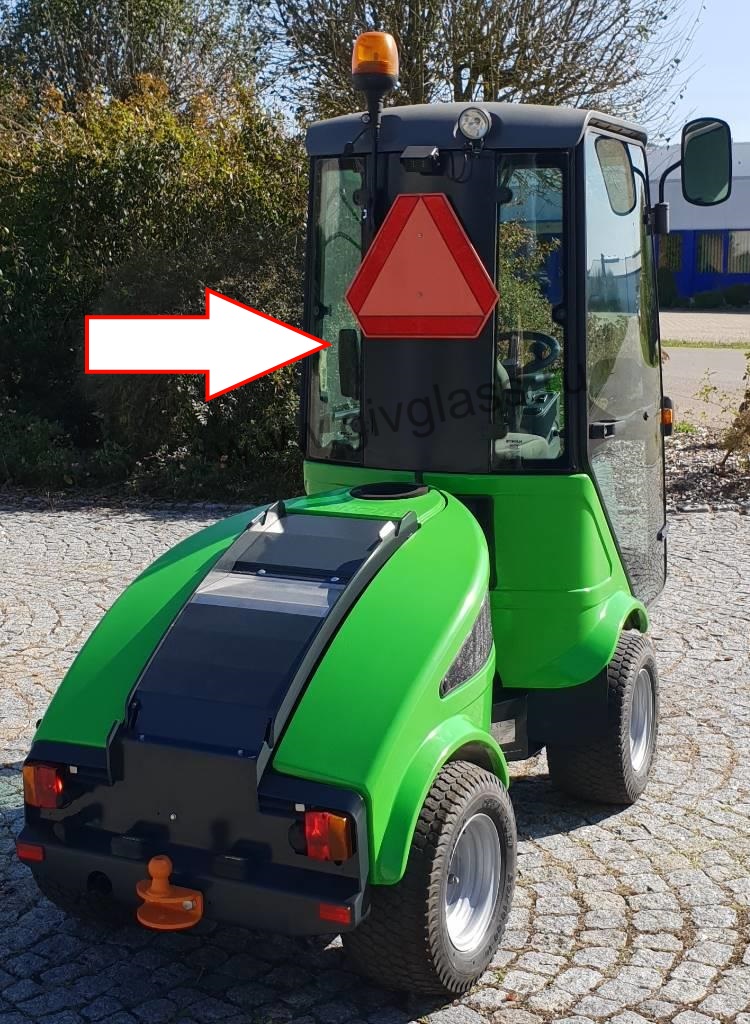 Уборочная машина NILFISK Egholm City Ranger 2200, City Ranger 2250 - Стекло заднее левое  (закаленное)