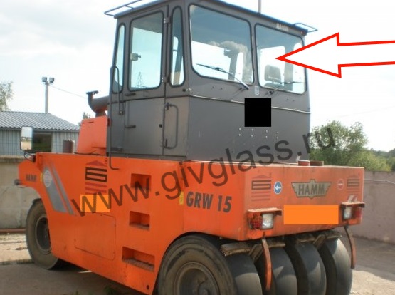 Каток HAMM GRW-10/15/20 - Стекло заднее правое (закаленное),
размер 215 мм * 740 мм