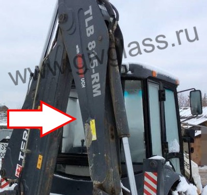 Экскаватор-погрузчик TEREX TLB 815 - Cтекло заднее верхнее (закаленное),

№ 1TJ0006M1

​