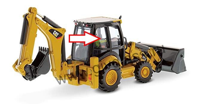 Экскаватор-погрузчик Caterpillar 428 e/432e/434e/444e 2006 - Стекло кузовное заднее правое верхнее (закаленное)