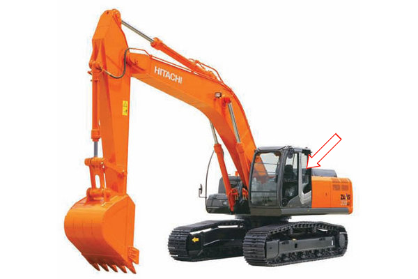 Экскаватор гусеничный (колесный) Hitachi Zaxis 180 3G-5G/200 3G-5G/210 3G-5G/240 3G-5G/250 3G-5G/270 3G-5G/280 3G-5G/300 3G-5G/350 3G-5G/400 3G-5G/470 3G-5G 2011 - Cтекло кузовное заднее левое (закаленное)
