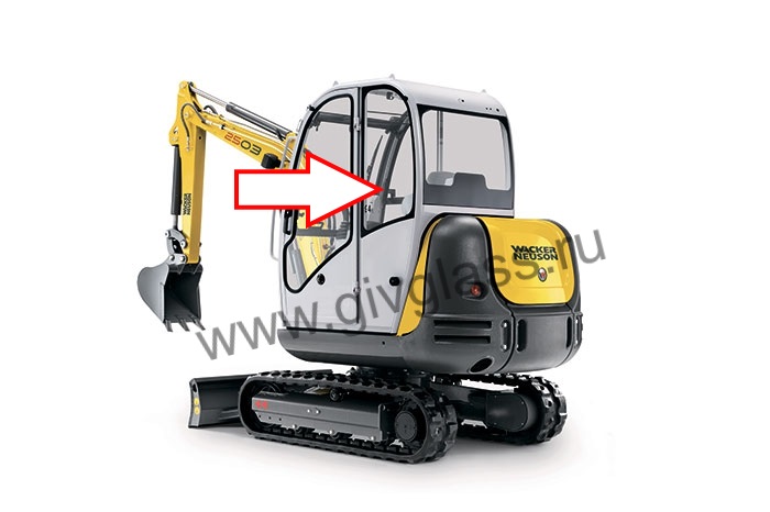 Мини-экскаватор Wacker Neuson 2503, Wacker Neuson 3503 - Стекло кузовное левое (закаленное),

размер 950 мм*470 мм 