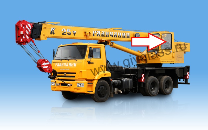 Автокран Галичанин - Стекло дверное кабины крановщика,
размер 1067 мм * 865 мм