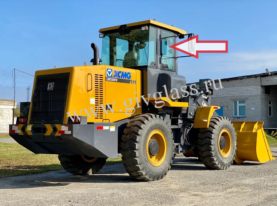 Фронтальный погрузчик XCMG LW330FN - Стекло правое распашное (закаленное)