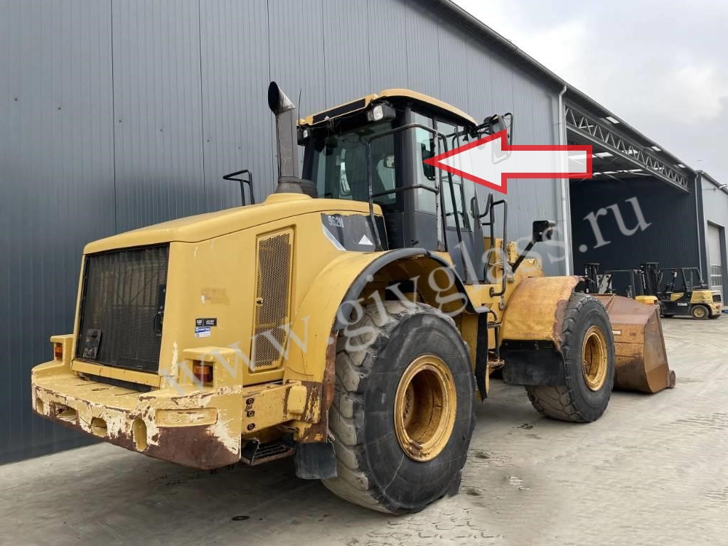 Фронтальный погрузчик Caterpillar 950/962/963/966/972 - Стекло кузовное правое (закаленное)