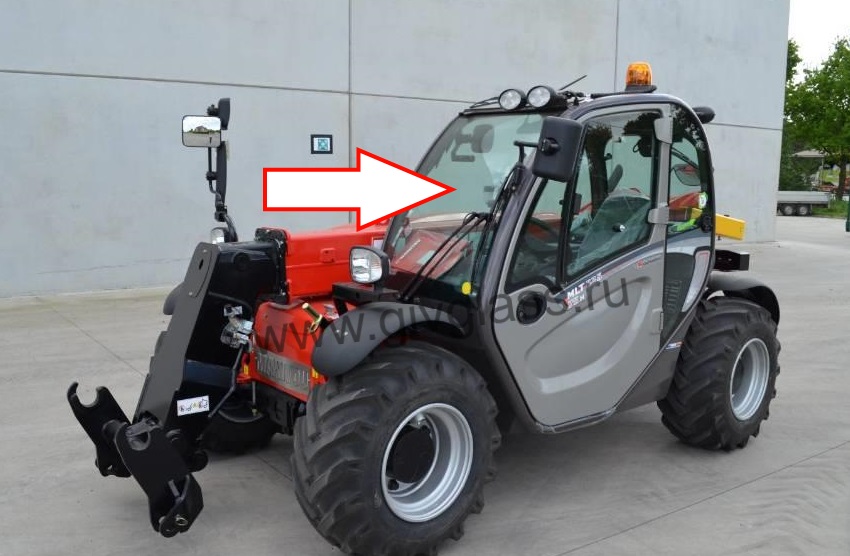 Погрузчик MANITOU MLT 625-75H  - Стекло лобовое  (триплекс), размер 995 мм * 730 мм, № 748120