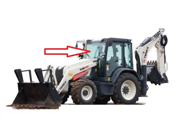 Экскаватор-погрузчик Terex 840/TLB 840 890/TLB 890 - Стекло лобовое верхнее (закалённое).
Номер в каталоге TEREX T100025