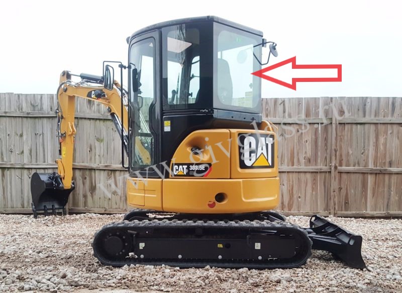Мини-экскаватор Caterpillar 303.5 DCR - Стекло заднее (закаленное)