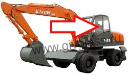 Экскаватор Эксмаш UMG Е140WLC - Е280WLC - Стекло дверное (закаленное),

размер 935 мм * 1230 мм