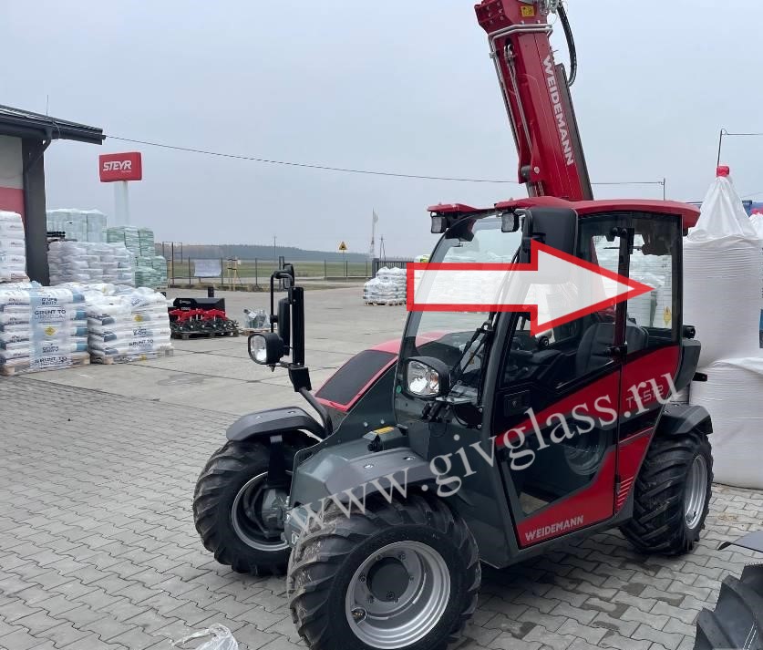 Телескопические погрузчики Weidemann T4512 - Стекло стекло кузовное левое (закаленное)