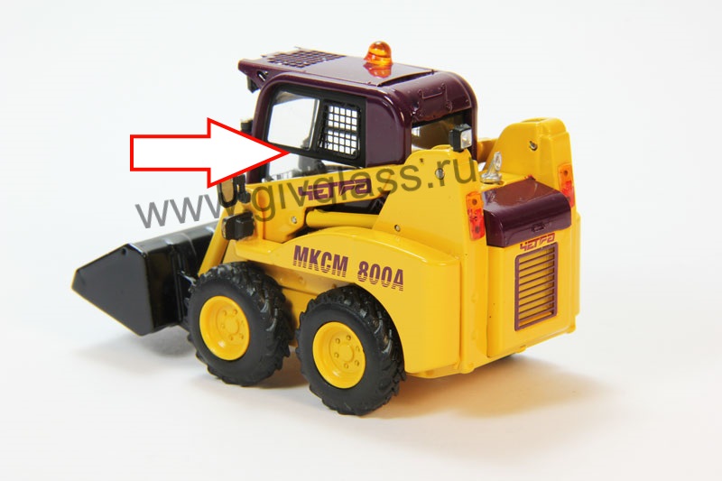 Мини-погрузчик МКСМ 800 А - Стекло левое в сборе (триплекс), размер 1055 мм * 825 мм, № 533А-81-109/1-1СБ

​