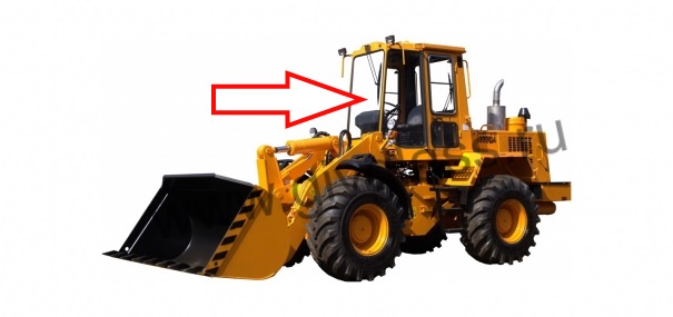 Фронтальный погрузчик Амкодор 332с4 - Стекло ветровое  с полосой, размер 1291*761 мм