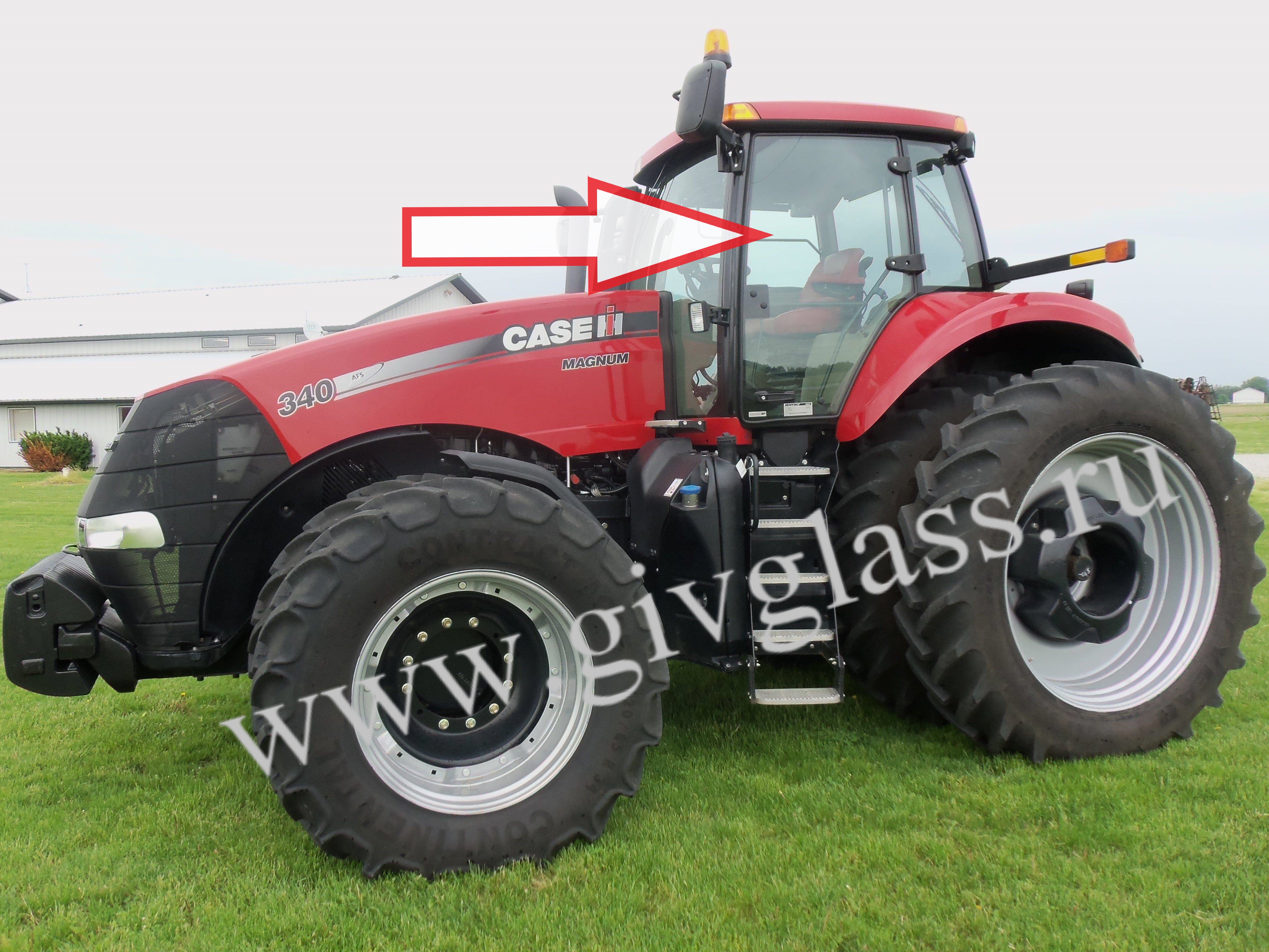 Трактор Case IH Magnum 340 - Стекло дверное левое (закаленное)