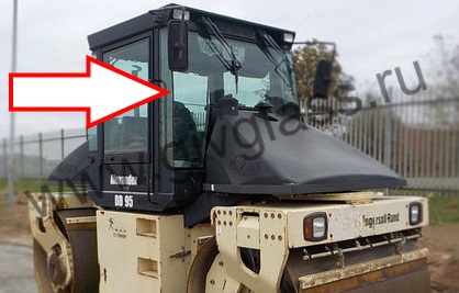 Дорожный каток VOLVO DD 95-1 - Стекло лобовое правое (закаленное)