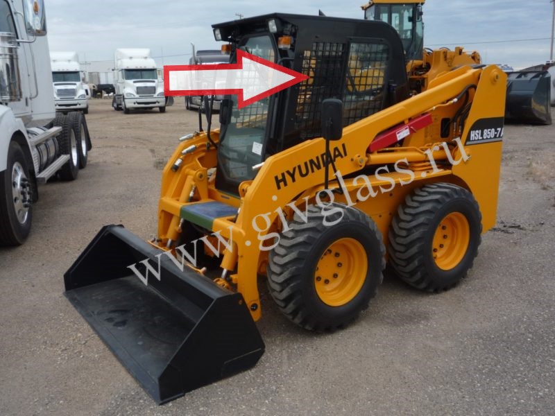 Hyundai HSL 650-7a/850-7a  - Стекло боковое левое/правое (подвижная форточка) (закаленное) цена за шт.