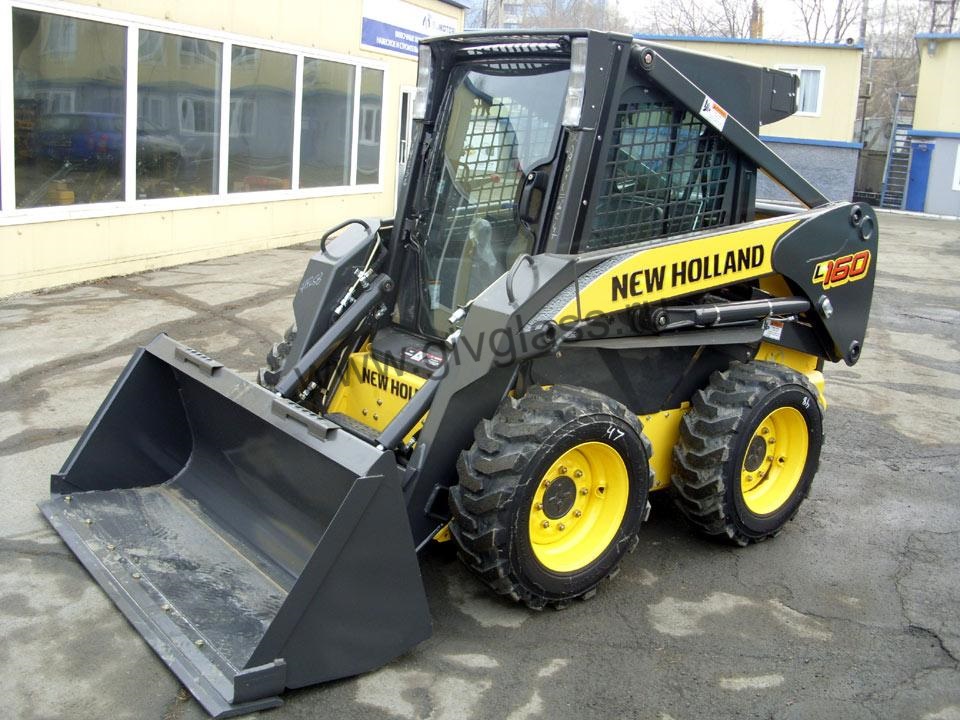 Мини-погрузчик New Holland L160 / New Holland L170 - Cтекло лобовое (закалённое) 