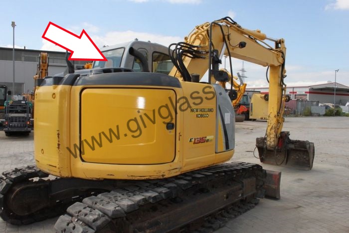 Экскаватор гусеничный New Holland E 135 B SR - Стекло заднее (закаленное) 
