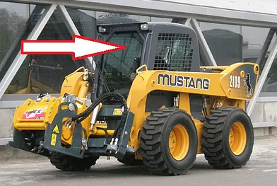 Мини-погрузчик Mustang 2109  - Стекло лобовое с шелкографией (закалённое)