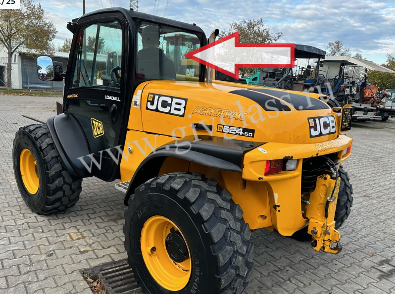 Телескопический вилочный погрузчик Jсb 524-50 /Jсb 527-55 /Jсb 540-40 - Стекло заднее с отверстиями (закалённое)